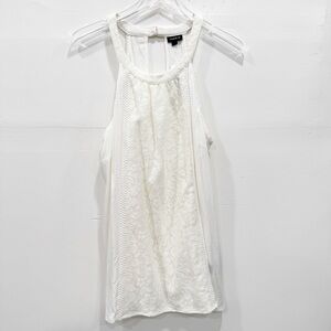 Torrid Mixed Lace Halter Top in Cloud Dancer White Size 1